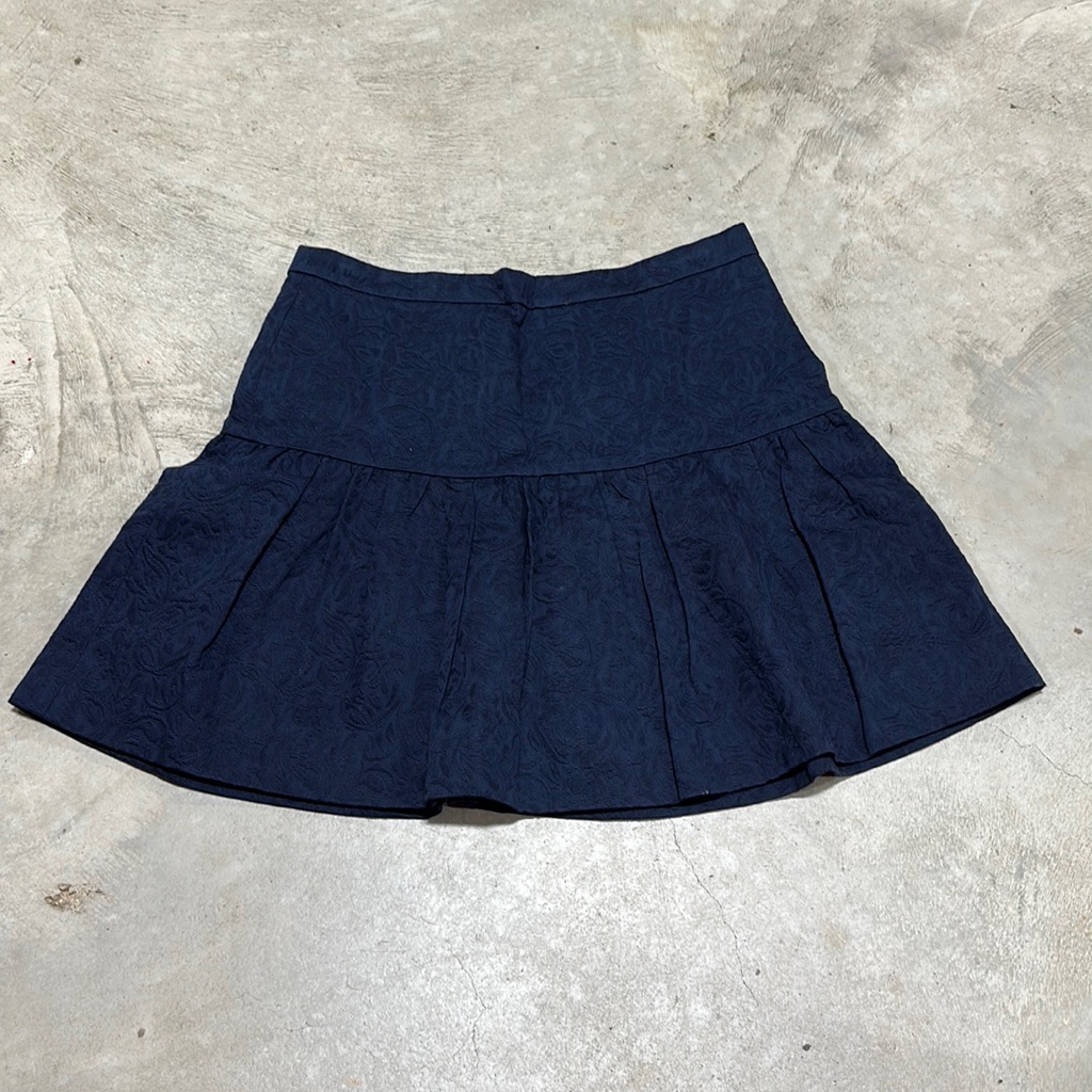 JCrew Brand Navy Blue Pleated Skirt  Size 4 K64